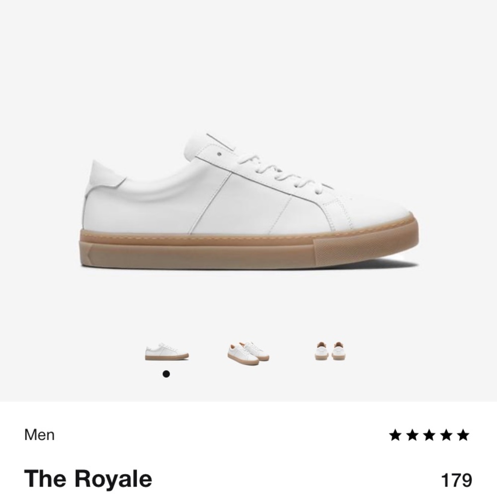 NWT- The Royale- GREATS- Blanco Gum